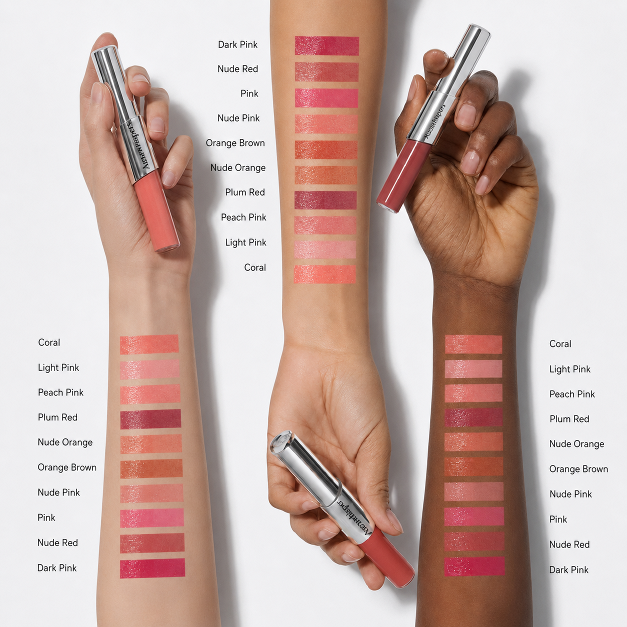 Dermiova™ Dual-Tone Dual-Ended Liquid Lipstick, Matte & Gloss Two-Tip Lip Color