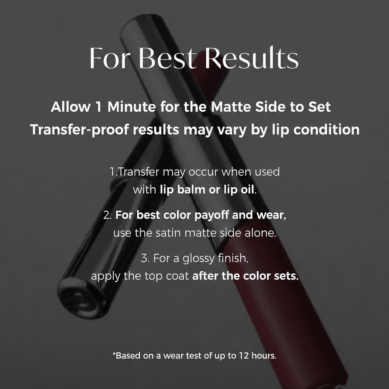 Dermiova™ Dual-Tone Dual-Ended Liquid Lipstick, Matte & Gloss Two-Tip Lip Color
