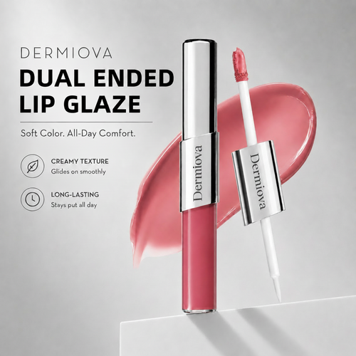 Dermiova™ Dual-Tone Dual-Ended Liquid Lipstick, Matte & Gloss Two-Tip Lip Color